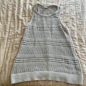 Club Monaco crochet knit tank, will fit size XS-M
